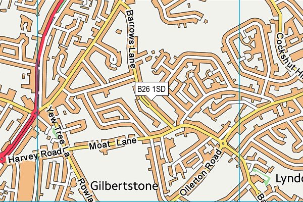 B26 1SD map - OS VectorMap District (Ordnance Survey)