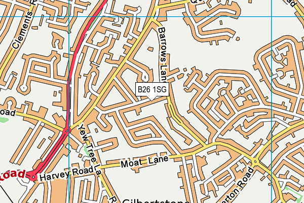 B26 1SG map - OS VectorMap District (Ordnance Survey)