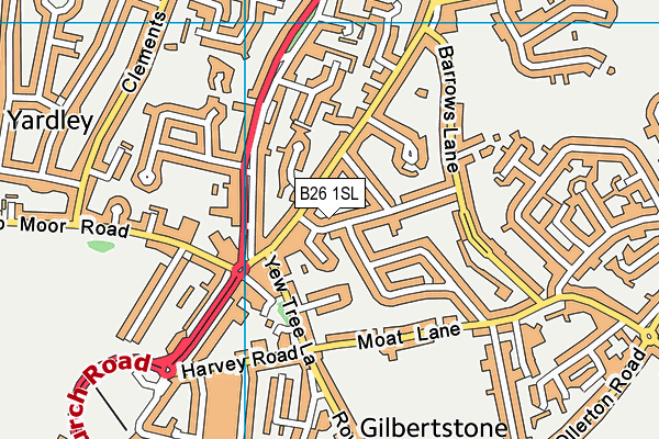 B26 1SL map - OS VectorMap District (Ordnance Survey)