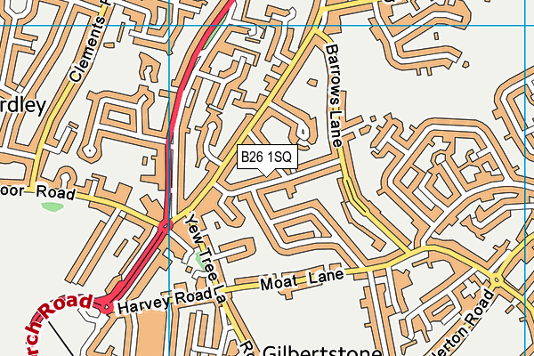 B26 1SQ map - OS VectorMap District (Ordnance Survey)