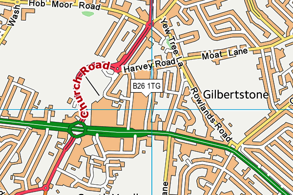 B26 1TG map - OS VectorMap District (Ordnance Survey)