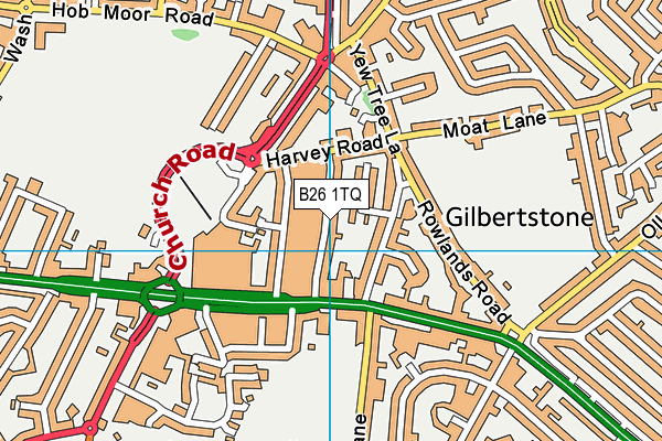 B26 1TQ map - OS VectorMap District (Ordnance Survey)