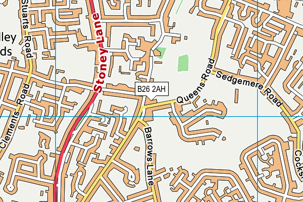 B26 2AH map - OS VectorMap District (Ordnance Survey)