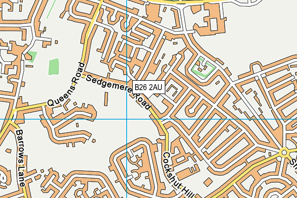 B26 2AU map - OS VectorMap District (Ordnance Survey)