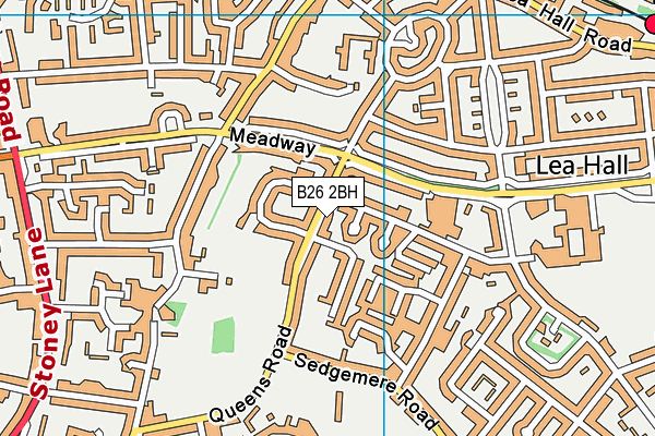 B26 2BH map - OS VectorMap District (Ordnance Survey)