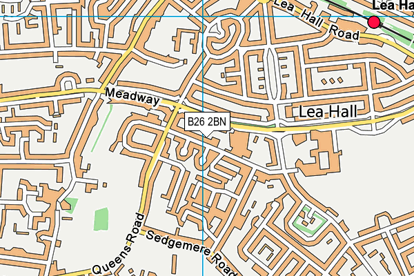 B26 2BN map - OS VectorMap District (Ordnance Survey)
