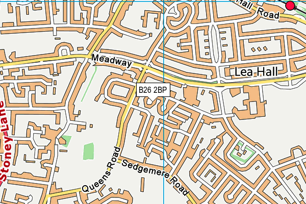 B26 2BP map - OS VectorMap District (Ordnance Survey)