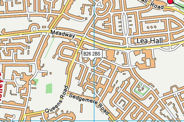 B26 2BS map - OS VectorMap District (Ordnance Survey)