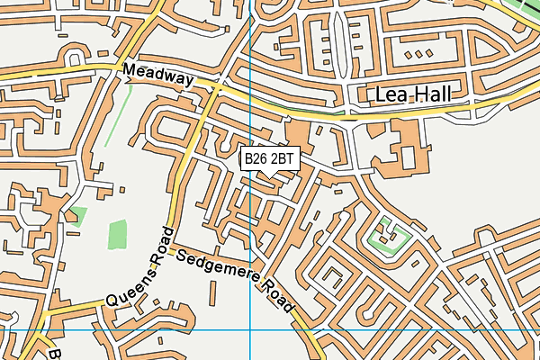 B26 2BT map - OS VectorMap District (Ordnance Survey)