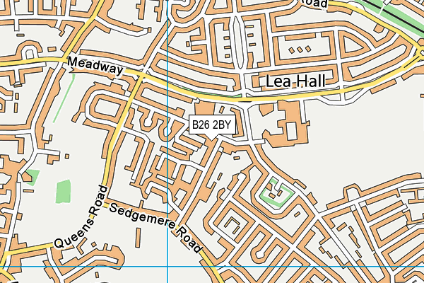 B26 2BY map - OS VectorMap District (Ordnance Survey)
