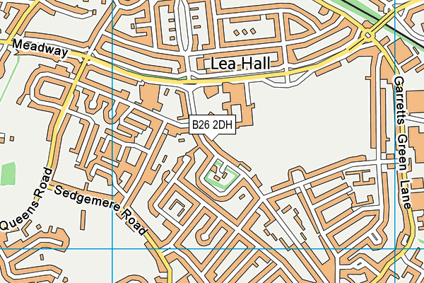 B26 2DH map - OS VectorMap District (Ordnance Survey)