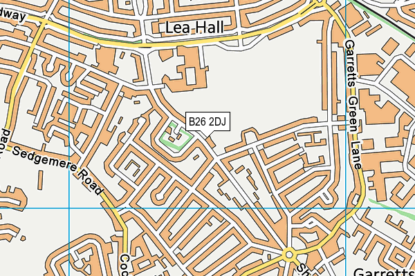 B26 2DJ map - OS VectorMap District (Ordnance Survey)