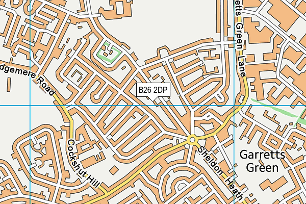 B26 2DP map - OS VectorMap District (Ordnance Survey)