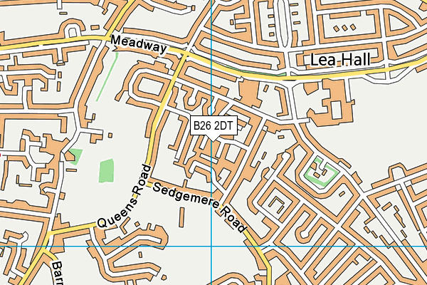 B26 2DT map - OS VectorMap District (Ordnance Survey)