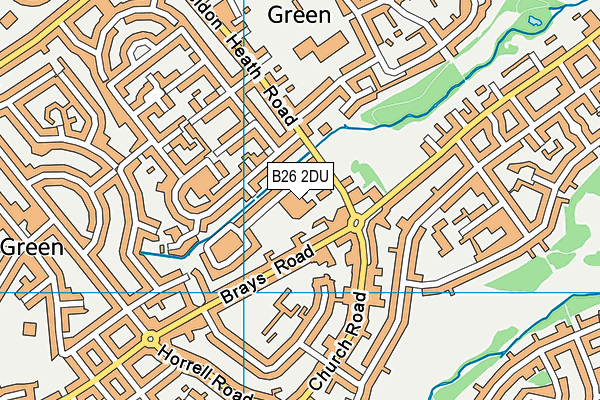 B26 2DU map - OS VectorMap District (Ordnance Survey)