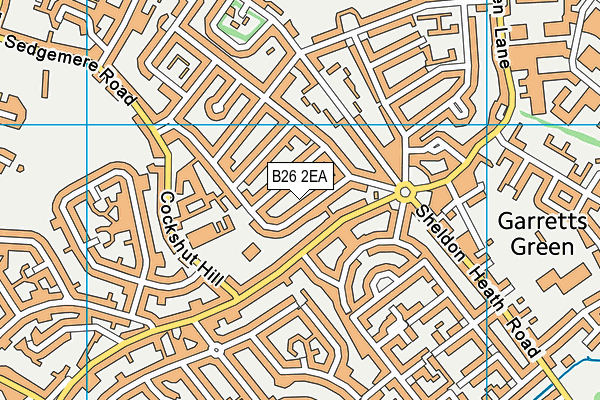 B26 2EA map - OS VectorMap District (Ordnance Survey)