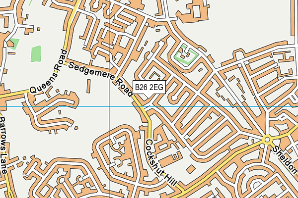 B26 2EG map - OS VectorMap District (Ordnance Survey)