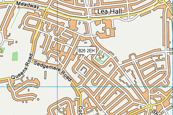 B26 2EH map - OS VectorMap District (Ordnance Survey)