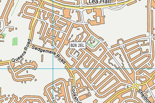 B26 2EL map - OS VectorMap District (Ordnance Survey)