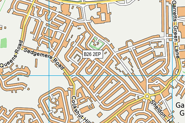 B26 2EP map - OS VectorMap District (Ordnance Survey)