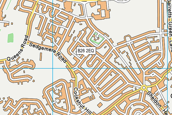 B26 2EQ map - OS VectorMap District (Ordnance Survey)