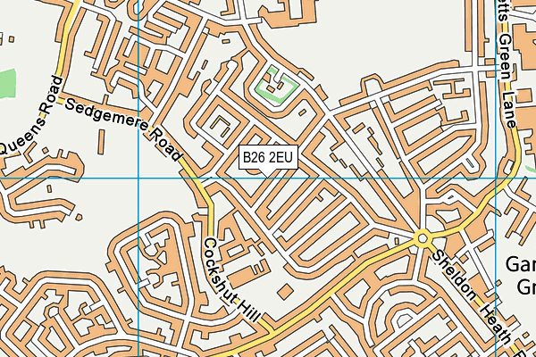 B26 2EU map - OS VectorMap District (Ordnance Survey)