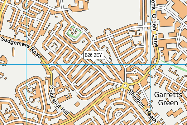 B26 2EY map - OS VectorMap District (Ordnance Survey)