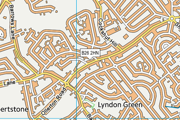 B26 2HN map - OS VectorMap District (Ordnance Survey)