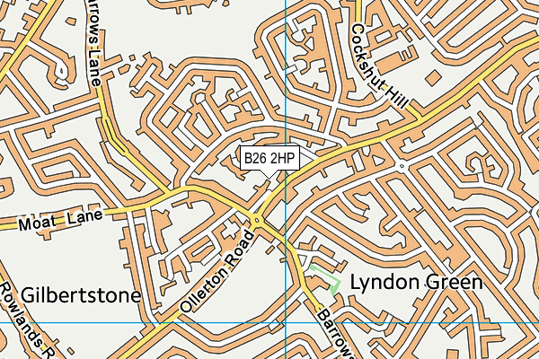 B26 2HP map - OS VectorMap District (Ordnance Survey)