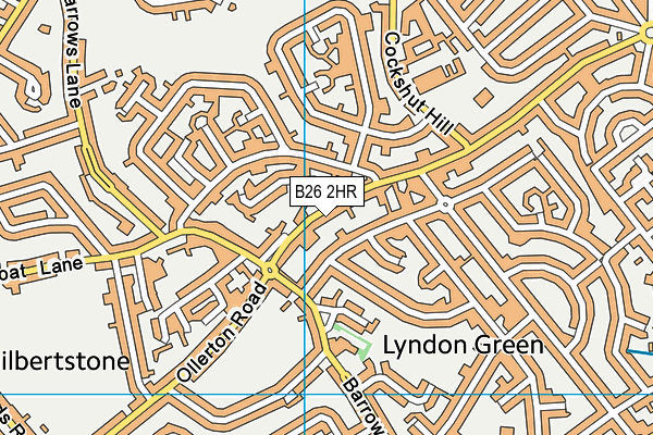 B26 2HR map - OS VectorMap District (Ordnance Survey)