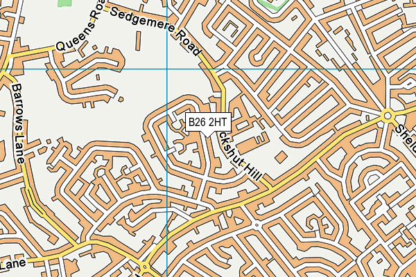 B26 2HT map - OS VectorMap District (Ordnance Survey)