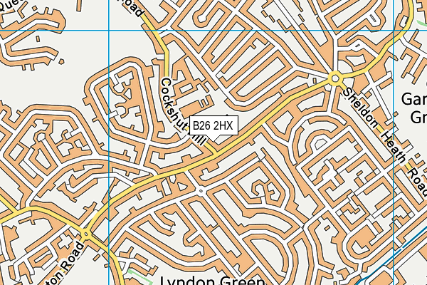 Cockshut Hill Technology College map (B26 2HX) - OS VectorMap District (Ordnance Survey)