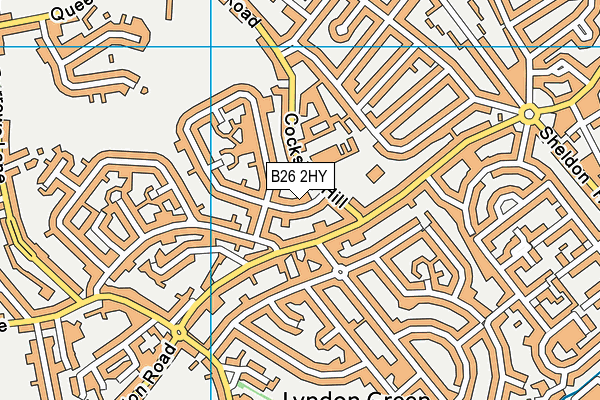 B26 2HY map - OS VectorMap District (Ordnance Survey)