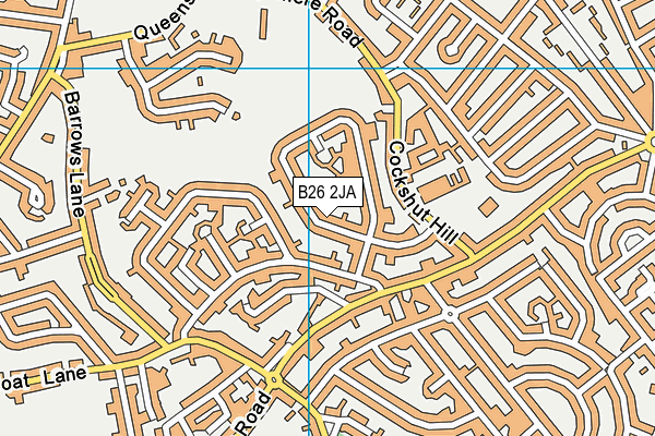 B26 2JA map - OS VectorMap District (Ordnance Survey)