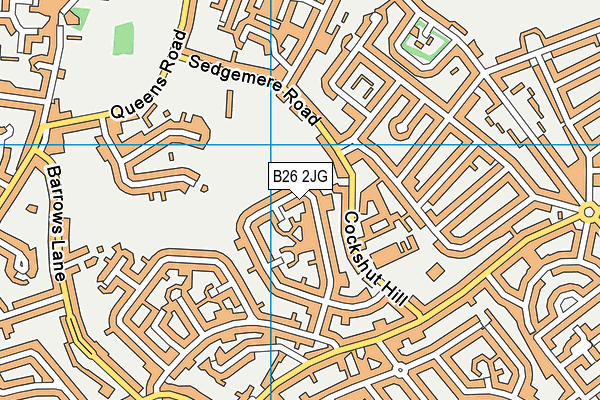 B26 2JG map - OS VectorMap District (Ordnance Survey)