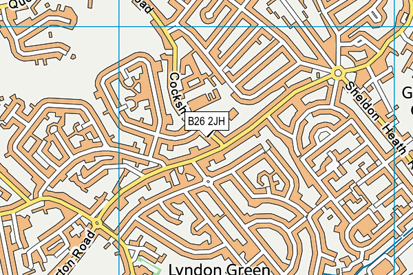 B26 2JH map - OS VectorMap District (Ordnance Survey)