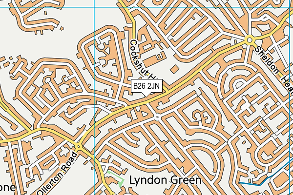 B26 2JN map - OS VectorMap District (Ordnance Survey)