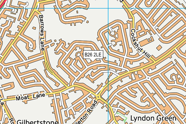 B26 2LE map - OS VectorMap District (Ordnance Survey)