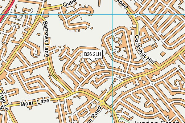 B26 2LH map - OS VectorMap District (Ordnance Survey)