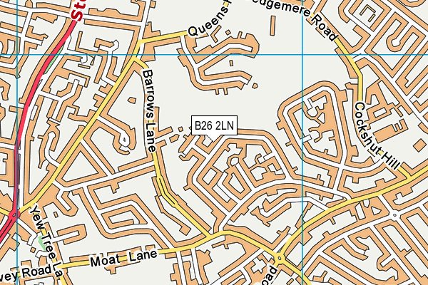 B26 2LN map - OS VectorMap District (Ordnance Survey)