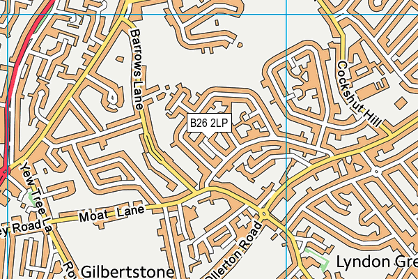 B26 2LP map - OS VectorMap District (Ordnance Survey)