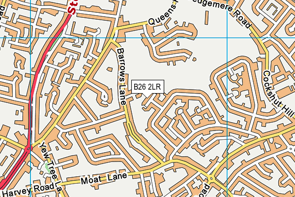B26 2LR map - OS VectorMap District (Ordnance Survey)