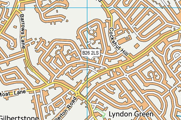 B26 2LS map - OS VectorMap District (Ordnance Survey)