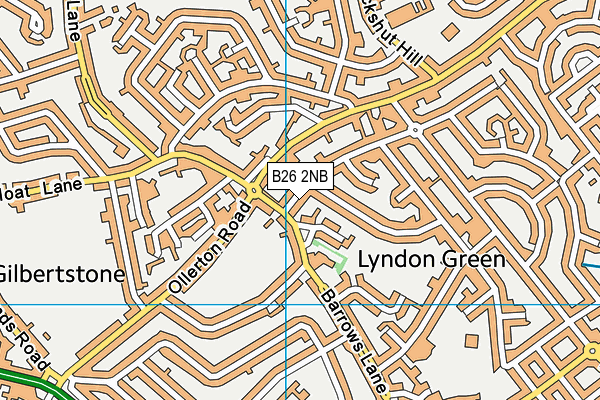 B26 2NB map - OS VectorMap District (Ordnance Survey)