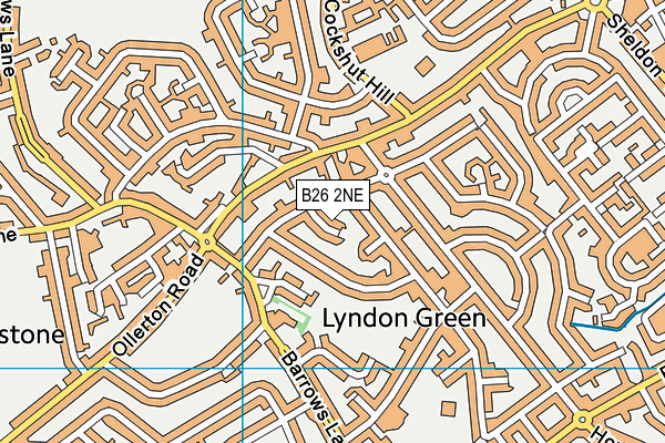 B26 2NE map - OS VectorMap District (Ordnance Survey)