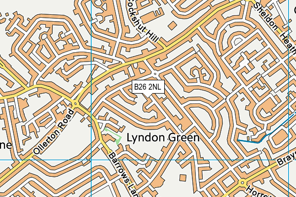 B26 2NL map - OS VectorMap District (Ordnance Survey)