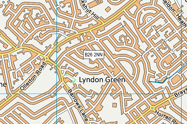 B26 2NN map - OS VectorMap District (Ordnance Survey)