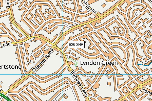 B26 2NP map - OS VectorMap District (Ordnance Survey)