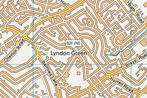 B26 2NS map - OS VectorMap District (Ordnance Survey)