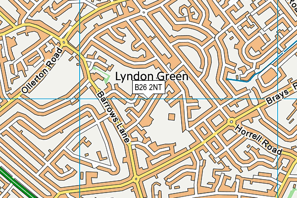 B26 2NT map - OS VectorMap District (Ordnance Survey)